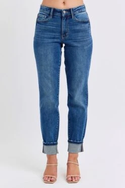 'Judy Blue Jeans' Women's Mid Rise Vintage Wash Boyfriend Jeans - Blue