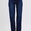 'Judy Blue Jeans' Women's High Waisted Classic Straight Jeans - Dark Blue