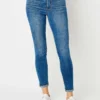 'Judy Blue Jeans' Women's High Waist Skinny Cuffed Jeans - Medium Blue Wash (Plus Size)