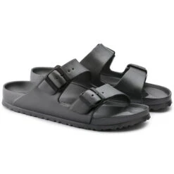 'Birkenstock' Women's Arizona Essentials EVA Sandal - Metallic Anthracite (Narrow) -Travs Outfitter Store 1001498 pair faffb057 30aa 4230 abf8 f59ecd81adc0