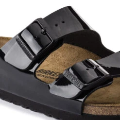 'Birkenstock' Women's Arizona Birko-Flor® Sandal - Black Patent -Travs Outfitter Store 1005292 detail 1