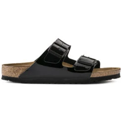 'Birkenstock' Women's Arizona Birko-Flor® Sandal - Black Patent -Travs Outfitter Store 1005292 side