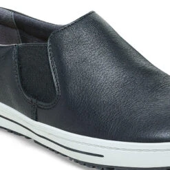 'Birkenstock' Women's QO 400 SR Leather Slip On - Black / White -Travs Outfitter Store 1011240 detail 1