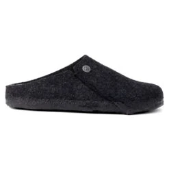 'Birkenstock' Men's Zermatt Shearling Wool Felt Slipper - Anthracite / Natural -Travs Outfitter Store 1015090 side