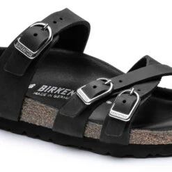 'Birkenstock' Women's Franca Leather Sandal - Black -Travs Outfitter Store 1017566 detail 1
