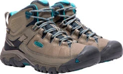 'Keen Outdoor' Women's Targhee EXP WP Mid Hiker - Brindle / Blue Coral -Travs Outfitter Store 1017737 PLA large