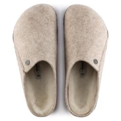 'Birkenstock' Women's Zermatt Shearling Wool Felt Slipper - Eggshell / Natural -Travs Outfitter Store 1020029 1020073 top