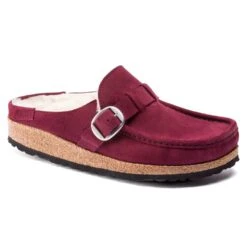 'Birkenstock' Women's Buckley Shearlin - Maroon / Natural