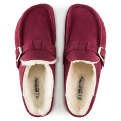 'Birkenstock' Women's Buckley Shearlin - Maroon / Natural -Travs Outfitter Store 1020657 top