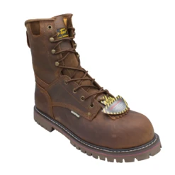 'AdTec' Men's 8" Lace To Toe EH WP Logger Comp Toe - Crazy Horse