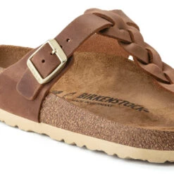 'Birkenstock' Women's Gizah Braid Thong Sandal - Cognac 11 'Birkenstock' Women's Gizah Braid Thong Sandal - Cognac -Travs Outfitter Store 1021355 detail 1