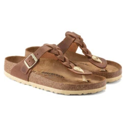 'Birkenstock' Women's Gizah Braid Thong Sandal - Cognac 12 'Birkenstock' Women's Gizah Braid Thong Sandal - Cognac -Travs Outfitter Store 1021355 pair
