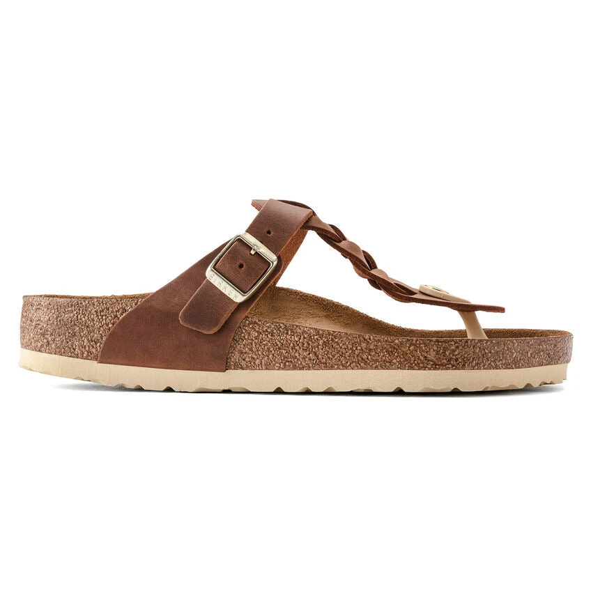 'Birkenstock' Women's Gizah Braid Thong Sandal - Cognac 7 'Birkenstock' Women's Gizah Braid Thong Sandal - Cognac - Image 7