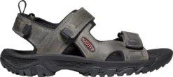 'Keen Outdoor' Men's Targhee III Open Toe Sandal - Grey / Black