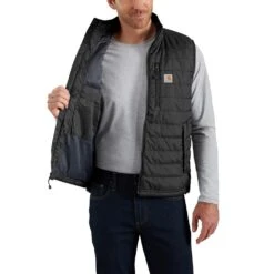 'Carhartt' Men's Rain Defender Lightweight Insulated Gilliam Vest - Black 7 'Carhartt' Men's Rain Defender Lightweight Insulated Gilliam Vest - Black -Travs Outfitter Store 102286001 AVR MF18 1