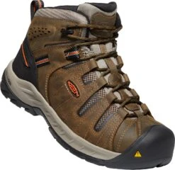 'Keen Utility' Men's Flint II Mid EH Soft Toe - Cascade Brown / Burnt Ochre -Travs Outfitter Store 1023242 3Q large