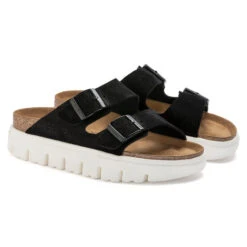 'Birkenstock' Women's Arizona Chunky Suede Leather Sandal - Black -Travs Outfitter Store 1023717 pair