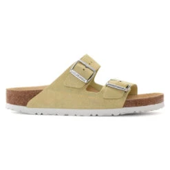 'Birkenstock' Women's Arizona Suede Leather Sandal - Shimmering Popcorn -Travs Outfitter Store 1024190 side