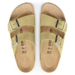 'Birkenstock' Women's Arizona Suede Leather Sandal - Shimmering Popcorn -Travs Outfitter Store 1024190 top
