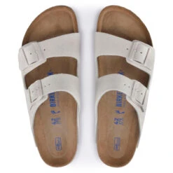 'Birkenstock' Women's Arizona Suede Leather Sandal - Antique White -Travs Outfitter Store 1024516 top