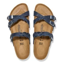 'Birkenstock' Women's Franca Braid Strappy Sandal - Navy -Travs Outfitter Store 1025054top
