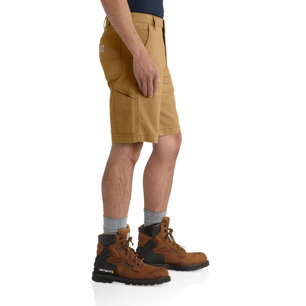 'Carhartt' Men's Rugged Flex® Relaxed Fit Canvas Work Short - Hickory 3 'Carhartt' Men's Rugged Flex® Relaxed Fit Canvas Work Short - Hickory - Image 3