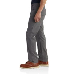 'Carhartt' Men's Rugged Flex® Flex Relaxed Canvas 5-Pocket Pant - Gravel -Travs Outfitter Store 102517039 AVL MF18