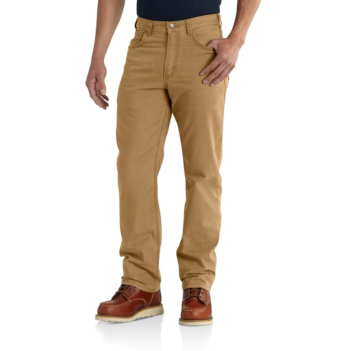 'Carhartt' Men's Rugged Flex® Flex Relaxed Canvas 5-Pocket Pant - Hickory 1 'Carhartt' Men's Rugged Flex® Flex Relaxed Canvas 5-Pocket Pant - Hickory