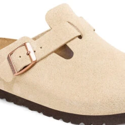 'Birkenstock' Women's Boston Suede Leather Clog - Latte Cream -Travs Outfitter Store 1026181 detail 1
