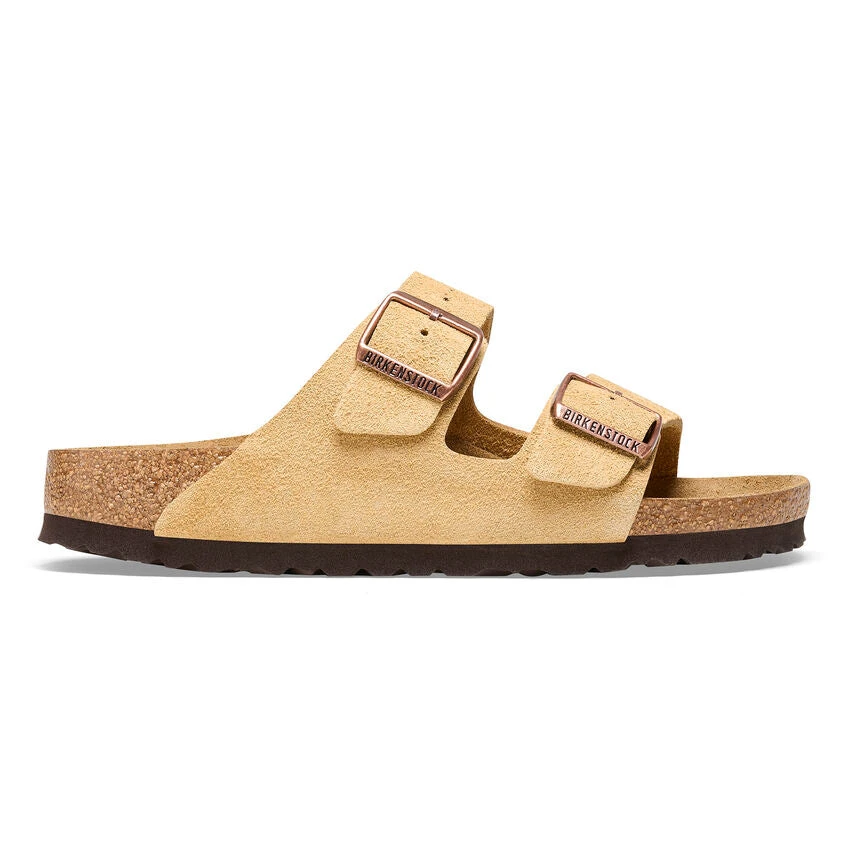 'Birkenstock' Women's Arizona Suede Leather Sandal - Latte Cream 6 'Birkenstock' Women's Arizona Suede Leather Sandal - Latte Cream - Image 6