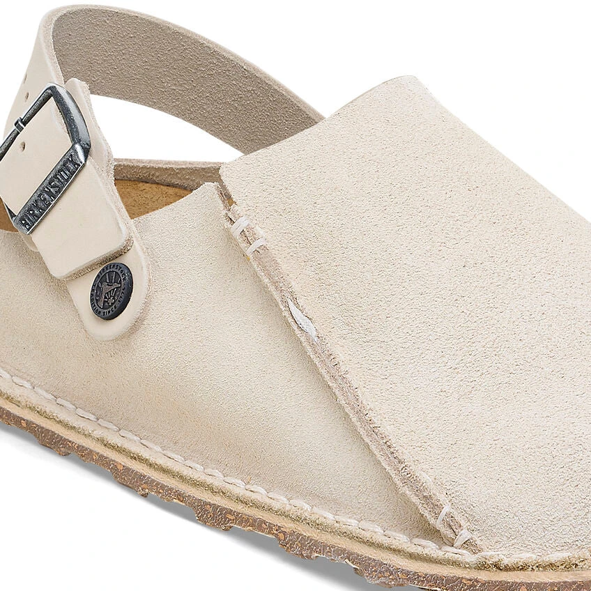 'Birkenstock' Women's Lutry Premium Suede Slipper - Eggshell 4 'Birkenstock' Women's Lutry Premium Suede Slipper - Eggshell - Image 4