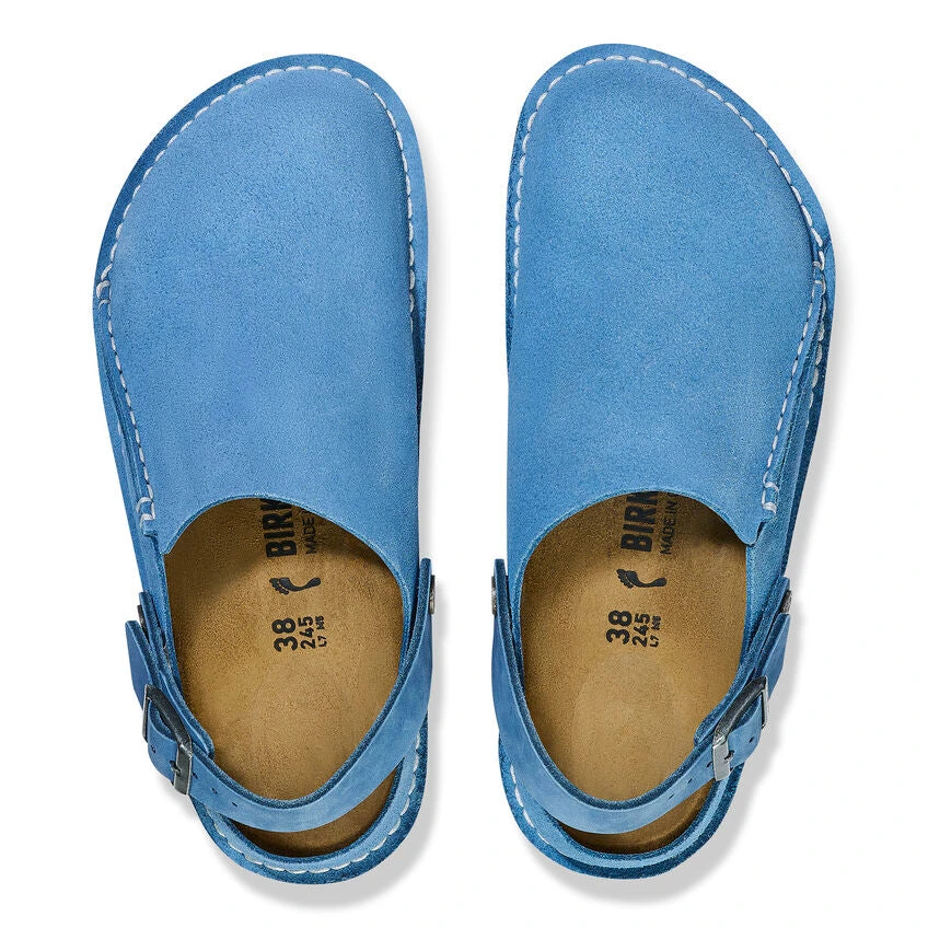 'Birkenstock' Women's Lutry Premium Suede Slipper - Elemental Blue 4 'Birkenstock' Women's Lutry Premium Suede Slipper - Elemental Blue - Image 4