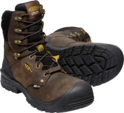 'Keen Utility' Men's 8" Independence EH WP Comp Toe - Dark Earth / Black -Travs Outfitter Store 1026488 PPS large