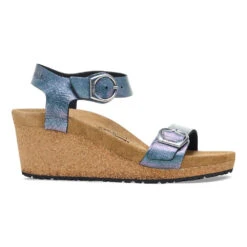 'Birkenstock' Women's Soley Ring-Buckle Nubuk Leather Sandal - Metallic Black -Travs Outfitter Store 1026951 side