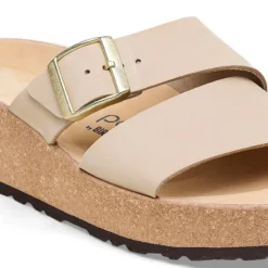 'Birkenstock' Women's Almina Nubuck Leather Sandal - Sandcastle -Travs Outfitter Store 1026974 detail 1
