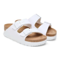 'Birkenstock' Women's Arizona Flex Platform Birko-Flor Sandal - White -Travs Outfitter Store 1027416 pair