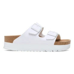 'Birkenstock' Women's Arizona Flex Platform Birko-Flor Sandal - White -Travs Outfitter Store 1027416 side