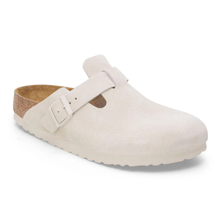 'Birkenstock' Women's Boston Soft Footbed Clog - Antique White 1 'Birkenstock' Women's Boston Soft Footbed Clog - Antique White