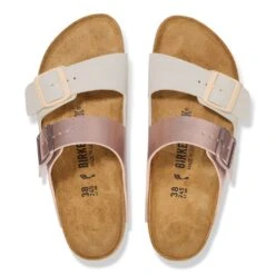 'Birkenstock' Women's Arizona Split - Eggshell / Metallic Copper -Travs Outfitter Store 1027945 1027979 top