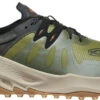 'Keen Outdoor' Men's Zionic Speed Hiking Shoes - Dark Olive / Scarlet Ibis