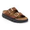 'Birkenstock' Women's Arizona Chunky Suede Leather Sandal - Dark Tea