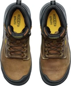 'Keen Utility' Men's 6" Evanston EH WP Metguard - Bison / Black -Travs Outfitter Store 1029847 PLD med