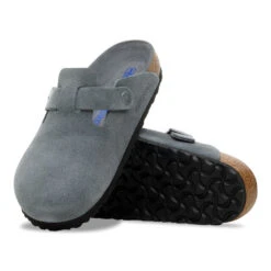'Birkenstock' Women's Boston Soft Footbed Clog - Basalt Grey -Travs Outfitter Store 1030870 1030874 sole