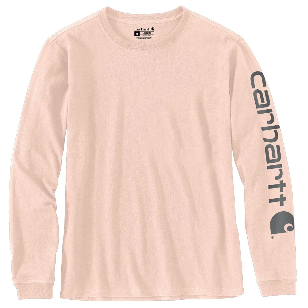 'Carhartt' Women's Workwear Logo Sleeve T-Shirt - Georgia Peach 1 'Carhartt' Women's Workwear Logo Sleeve T-Shirt - Georgia Peach