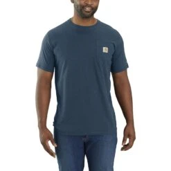 'Carhartt' Men's Force® Relaxed Fit Midweight Pocket T-Shirt - Light Huron Heather