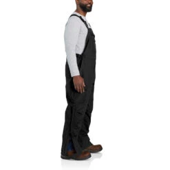 'Carhartt' Men's Storm Defender® Loose Fit Heavyweight Bib Overalls - Black -Travs Outfitter Store 104674 BLK AVR MS22 b