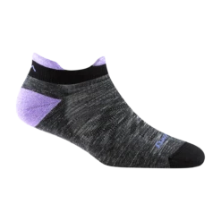 'Darn Tough Vermont' Women's No Show Tab Cushioned Ultra-Lightweight Running Socks - Space Grey