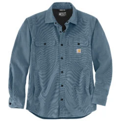 'Carhartt' Men's Rugged Flex® Canvas Fleece Lined Shirt Jacket - Thndercloud