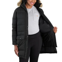 'Carhartt' Women's Montana Relaxed Fit Insulated Coat - Black -Travs Outfitter Store 105456 N04 AIL WF22 b