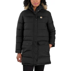 'Carhartt' Women's Montana Relaxed Fit Insulated Coat - Black -Travs Outfitter Store 105456 N04 WF22 b